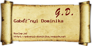 Gabányi Dominika névjegykártya